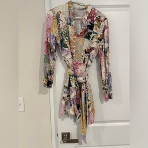 Zara Tropical Print Mini Dress